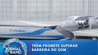 Trem flutuante chinês promete superar a velocidade do som  Jornal da Band [upl. by Abbotsen]