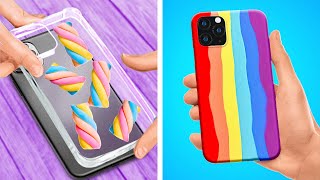 Leuke en eenvoudige DIYtelefoonhoesjes 🌈😍 Regenboogknutsels die je thuis kunt maken [upl. by Mannie40]