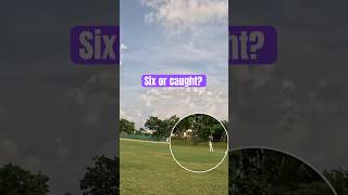 Six 6️⃣ or caught  cricket goprocricket cricketlovers cricketshorts [upl. by Anivid139]