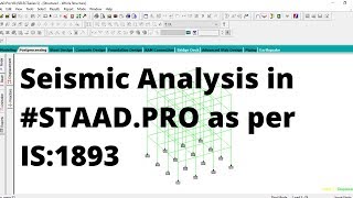 Seismic analysis  STAADPro By Akash Pandey [upl. by Aerdnuahs]