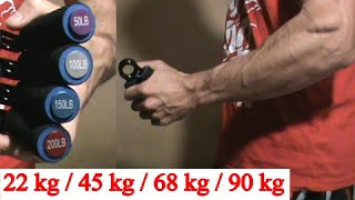 HAND GRIPS TRAINING 22 kg 45 kg 68 kg 90 kg [upl. by Nailij]