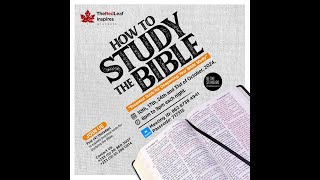 How to study the Bible  Part 3 [upl. by Avitzur971]