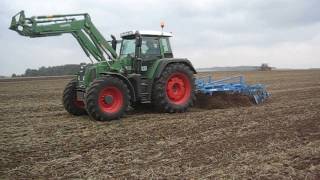 FENDT 820  Lemken Cultivator Karat 9 [upl. by Geminian]