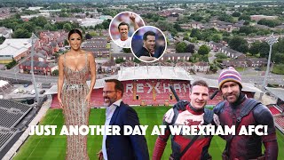 Wrexham AFC Welcomes Another Celebrity as DeadPool statue unveiled by Ryan Reynolds [upl. by Hedelman]