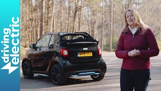 Smart ForTwo EQ Cabriolet review  DrivingElectric [upl. by Attenra]