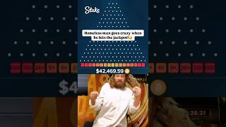 Homeless Man Wins JACKPOT 🤑💰 gambling shorts casino trending trendingshorts [upl. by Ztnaj]