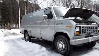 First Start of 2014 1985 Ford E350 69 Diesel Van [upl. by Catherina]