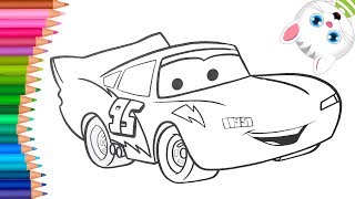 Cars 3 McQueen ฟ้าผ่า 🚗 สมุดระบายสี  สมุดระบายสีมือขนาดเล็ก [upl. by Dirgis803]