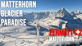 4K Skiing Zermatt Matterhorn Glacier Paradise View Point 3883m Wallis Switzerland GoPro HERO11 [upl. by Radec340]