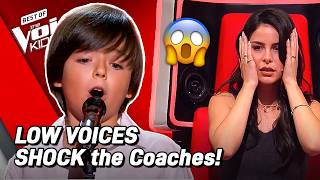 Most Unexpected LOW amp DEEP Voices on The Voice Kids 😱 [upl. by Harad373]