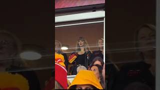 Tay singing the anthem and shouting Chiefs taylorswift [upl. by Ettennaj]