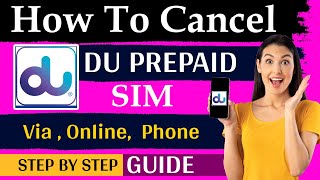 How to cancel du prepaid sim 2023  How to Deactivate du sim online [upl. by Flint344]