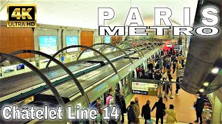 🇫🇷Paris Metro Line 14 RATP  Châtelet【4K】 [upl. by Accissej]