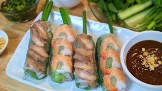 RECETTE DE ROULEAUX DE PRINTEMPS  LUNCH FROID FACILE ET SIMPLE  GOI CUON  HOP DANS LE WOK [upl. by Nomi]