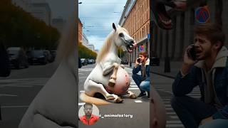 OMG 😱 pregnant mare saved a life horse mare treatment humanity shorts foryou youtubeshorts [upl. by Rusel951]