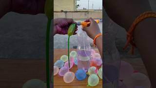 Long Water Balloon Freeze  Balloon Experiment  cgkeexperiment balloon shorts [upl. by Ahsa]