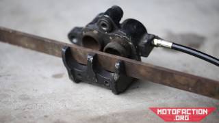 How to remove stuck brake caliper pistons with a grease gun [upl. by Simetra618]