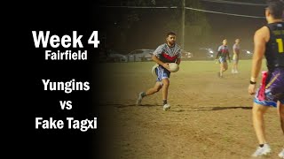 Yungins vs Fake Tagxi  Div 1 Fairfield Oztag Comp  Week 4 ft Ricky micd up [upl. by Nanreit]