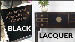 A peek into the workshop how to repair scratches in black lacquer [upl. by Viola]