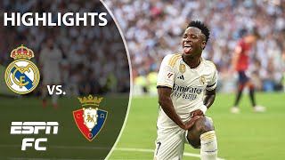 Real Madrid vs Osasuna  LALIGA Highlights  ESPN FC [upl. by Arianna]