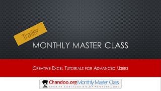 Introducing Monthly Master Classes from Chandooorg  Trailer [upl. by Attener788]