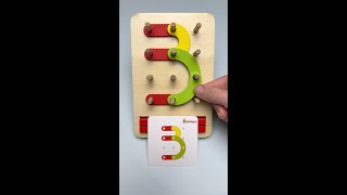 Making Numbers On a Peg Board learnnumbers [upl. by Allemrac]