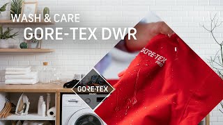 How to restore the GORETEX DWR durable water repellency  Wash amp Care [upl. by Shornick]