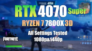 RTX 4070 Super  Fortnite  All Settings Tested In Late 2024 [upl. by Nolitta395]