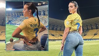 Georgina Rodriguez Cristiano Ronaldos girlfriend in the Saudi AlNasr match  What a beauty ❤️🙈 [upl. by Euphemie]