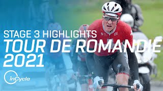 Tour de Romandie 2021  Stage 3 Highlights  inCycle [upl. by Eilegna]