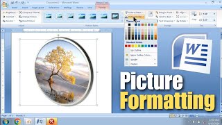 Image Formatting in MSWord 2007  Complete Tutorial  Microsoft Office Course microsoft msword [upl. by Meece668]