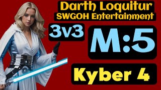 SWGOH Loquitur 3v3 GAC M5 The Search for K3 [upl. by Kwang]