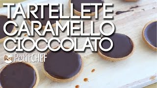 Tartellettes caramello e cioccolato  Ricetta facile e golosa Tutorial cucina PetitChefit [upl. by Enitsed346]