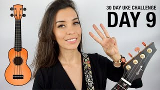 DAY 9  THREE FINGER CHORDS  30 DAY UKE CHALLENGE [upl. by Eceerahs]