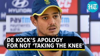 ‘Not a racist…’ How Quinton de Kock apologized for not taking the knee  T20 World Cup [upl. by Airotahs]