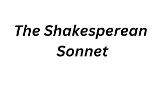 Shakesperean sonnet [upl. by Ennayar]