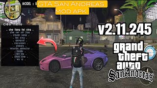 GTA San Andreas mod apk v211245 gameplay in 2024 mod menu working 💯 [upl. by Micaela]