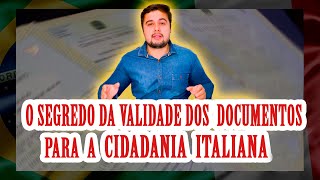 VALIDADE DAS CERTIDÕES  CIDADANIA ITALIANA [upl. by Yodlem]