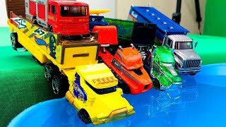 Coches y Camiones Transportadores  Carros para Niños  Colección de Juguetes Infantiles [upl. by Chucho]