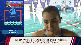 Marta Giuffrida dopo la vittoria contro Nuoto Cosenza [upl. by Nayhr]