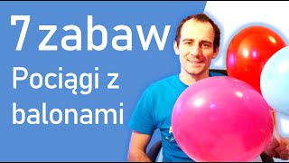 Animacje dla dzieci pomysły I POCIĄGI BALONY  Karnawał ZABAWY na Sylwester w domu Dyskoteka [upl. by Goodden]