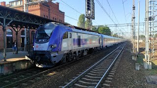 SKIERNIEWICE EP08009 TLK ORZESZKOWA ODJAZD I PRZYJAZD EU160005 IC POBRZEŻE PKP INTERCITY [upl. by Helms674]