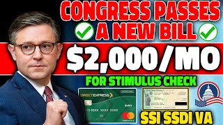 CONGRESS FINALLY PASS IT  NEW 2000 MONTHLY STIMULUS CHECK RELEASING OUT THIS WEEK FOR SSI SSDI VA [upl. by Lednor399]