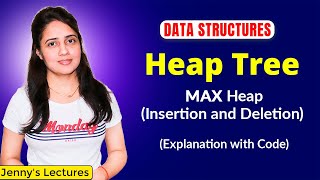 78 Max Heap Insertion and Deletion  Heap Tree Insertion and Deletion with example Data Structure [upl. by Ahsiat]