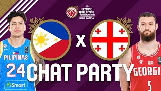 Philippines v Georgia  FIBA Olympic Qualifying Tournament Latvia 2024  Chat Party ⚡🏀 [upl. by Etta]