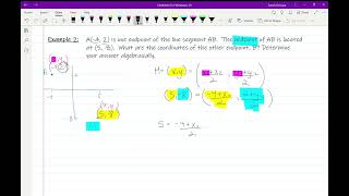 Midpoint Example 2 Finding the other Endpoint [upl. by Adaiha]