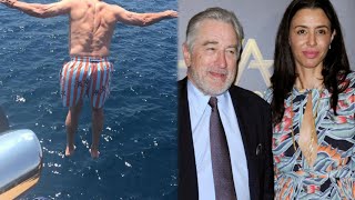 Robert De Niro’s  daughter Drena  shares video of actor leaping off a yacht for 81st birthday [upl. by Yattirb]