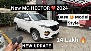 New MG Hector ❤️ 2024 style Base Model 😍 New Update in 2024 [upl. by Uyerta]