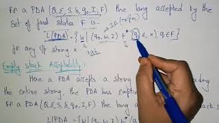 pushdown automata PDA acceptance  TOC  Lec81  Bhanu Priya [upl. by Ordep]