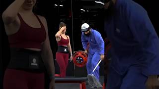 ANATOLY Cleaner Amazed GYM Girl in Gym Prank😳 anatoly gym viralvideo global [upl. by Dnomso]